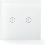 SmartLife Wandschakelaar - Wi-Fi - Duaal - Muurmontage - 1000 W - Android / IOS - Glas - Wit