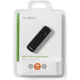 Nedis - USB Cardreader - Zwart - USB-A - 2 Kaartsleuven - USB3.0
