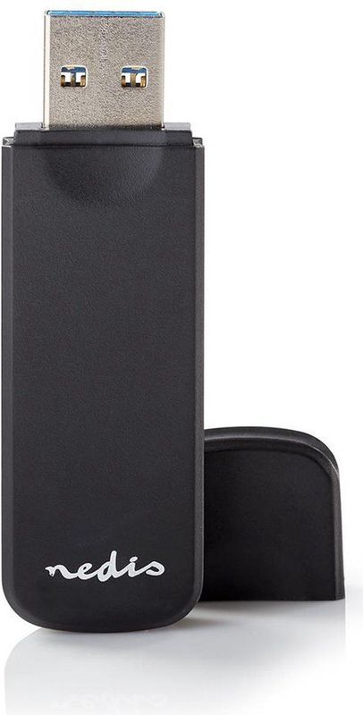 Nedis - USB Cardreader - Zwart - USB-A - 2 Kaartsleuven - USB3.0