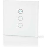 Nedis SmartLife Wandschakelaar - Wi-Fi - Gordijn / Sluiter / Zonnescherm - Muurmontage - 300 W - Android / IOS - Glas - Wit