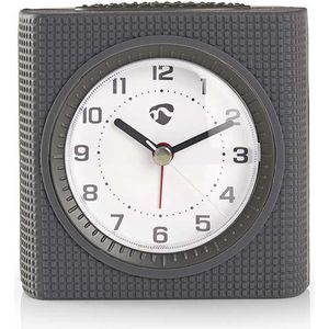 Analoge Bureau-Wekker - Snoozefunctie - Achtergrondverlichting - Grijs / Wit