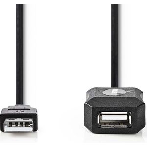 Nedis USB-A male naar USB-A female verlengkabel USB 2.0 25m
