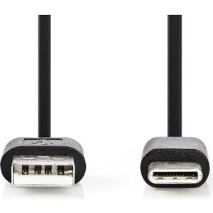 Nedis ccgp60600bk01 usb 2.0-kabel type-c male - a male 0,1 m zwart