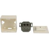 RJ45 - Wandcontactdoos - UTP - Cat5e - Inbouw/Opbouw - 2x RJ45