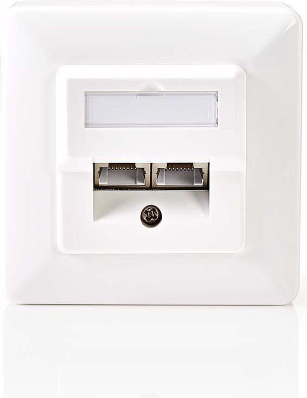 RJ45 - Wandcontactdoos - UTP - Cat5e - Inbouw/Opbouw - 2x RJ45