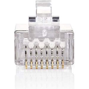 RJ45 connector Cat5e | S/FTP (Voor stugge kern, 10 stuks)