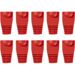RJ45 Tule - 10 stuks - 6mm kabeldiameter - Rood