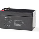 Loodaccu - 12V - 1300 mAh - 97 x 43 x 52 mm - Zwart