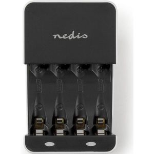Batterij Oplader - Nedis (NiMH AA/AAA Batterijen)