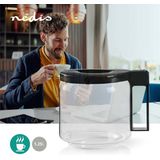 Nedis - KACM003CP - Glazen Koffiekan - Zwart - Glas / Plastic - Geschikt voor Moccamaster