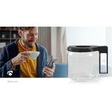 Nedis - KACM003CP - Glazen Koffiekan - Zwart - Glas / Plastic - Geschikt voor Moccamaster