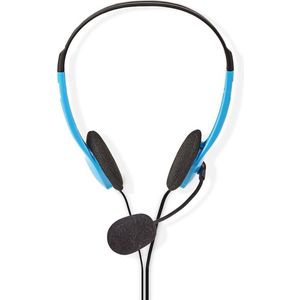 Nedis PC-Headset | On-Ear | Stereo | 2x 3.5 mm | 2 m | Blauw | 1 stuks - CHST100BU CHST100BU