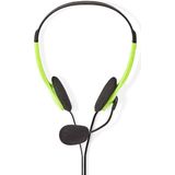 Nedis stereo on-ear headset - 2x 3,5mm Jack / groen - 2 meter