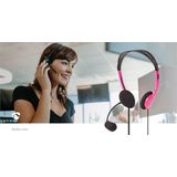 PC headset | Nedis (Microfoon, 2x Jack 3.5 mm, 2.0 m, Roze)