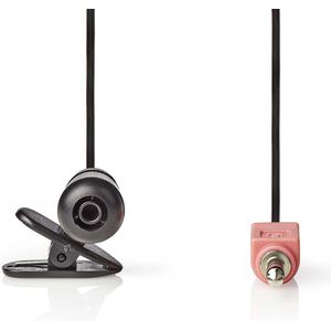 Nedis miccj100bk bedrade microfoon clip-on 3,5 mm zwart