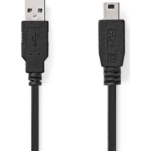 Nedis USB Kabel 2.0, USB-A (m) > USB Mini-B (m), 2m, BK