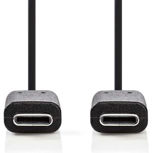 Nedis USB-C kabel | USB3.0 5 Gbps | PD 60W | 4K 60Hz | zwart | 1 meter