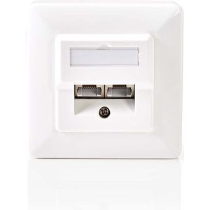 Nedis - Wandcontactdoos - CAT5e - STP - 2x RJ45 - Wit - ABS