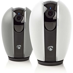 Nedis SmartLife Camera voor Binnen - Wi-Fi - HD 720p - Pan tilt - Cloud Opslag (optioneel) / microSD (niet inbegrepen) - Met bewegingssensor - Nachtzicht - Grijs / Wit