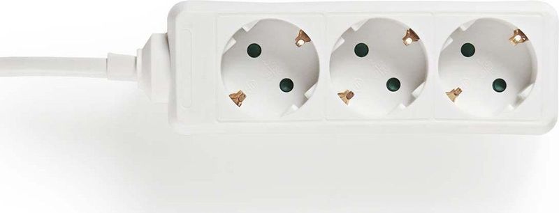 Stekkerdoos - Wit - PVC - 3-wegs 3m met Kinderbeveiliging