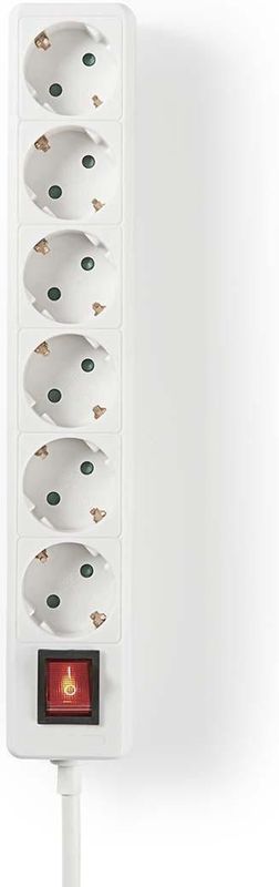 Nedis - EXSO615F2WT - Stekkerdoos - Wit - 6-wegs - 1,5 M