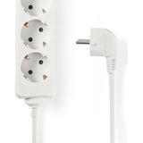 Stekkerdoos - Wit - PVC - 6-wegs met Kinderbeveiliging en 3m Kabel