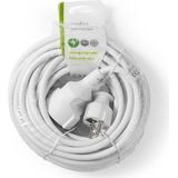 Nedis - Verlengkabel M - F type F - 10,0 m - PVC - 3680 W - 250 V AC