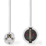 Nedis - Verlengkabel M - F type F - 10,0 m - PVC - 3680 W - 250 V AC