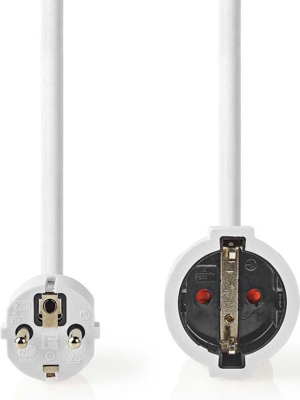 Nedis - Verlengkabel M - F type F - 10,0 m - PVC - 3680 W - 250 V AC