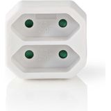 Nedis - Stroomverdeler Type F - Wit - PVC - Voor Binnengebruik