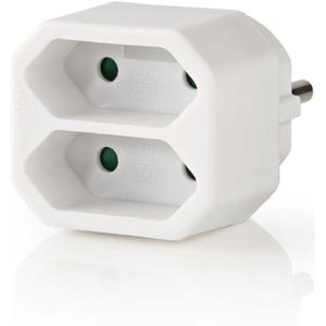 Nedis PSSPL200C1WT Stopcontactsplitter 2-weg Eurostopcontact Wit