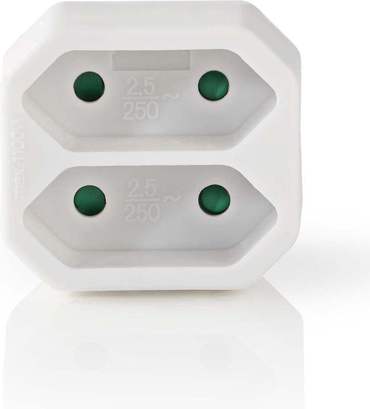 Nedis - Stroomverdeler Type F - Wit - PVC - Voor Binnengebruik