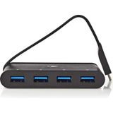 Nedis - USB-adapter - USB 3.2 Gen 1 - Zwart - 4X USB-A