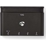 Nedis - USB-C Hub - USB 3.0 - Zwart - 100 Watt - 4 Havens