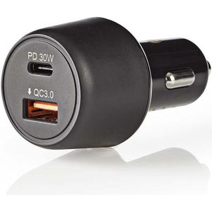 Nedis Autolader - 48W - 2x 3.0A - USB-A / USB-C - Automatische Voltage