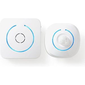 Nedis Bewegingsmelder met Alarm - Batterij Gevoed - 6x AA/LR6 - 85 dB - Detectiebereik: 6 m - Wand - Blauw / Wit