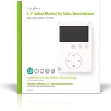 Nedis - Bel + Deurintercom - Wit - 4,3" Kleurenmonitor - Beveiligingscamera voor Deur