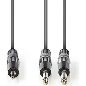 Nedis 2x 6,35mm Jack - 3,5mm Jack stereo audio kabel - 3 meter