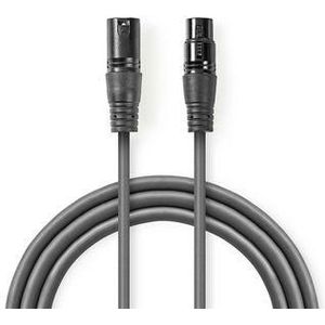 Nedis XLR (m) - XLR (v) audiokabel - 3 meter
