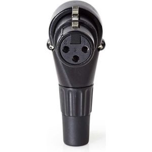 XLR Stecker XLR 3 polige Buchse gewinkelt Schwarz - Nedis