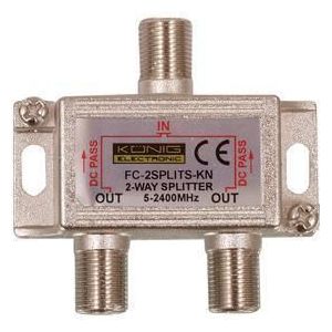 Satelliet F-splitter 1 in 2 uit