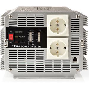 Nedis Inverter Gemodificeerde Sinusgolf - 12 V DC - 2500 W - 1 Stuks - PIMS250012 PIMS250012