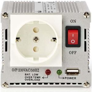 Nedis - Stroomomvormer - 230VAC naar 24VDC - 2 Stopcontacten - USB