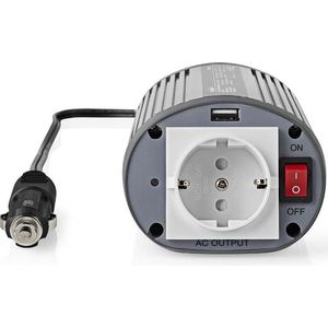 Nedis - Stroomomvormer - 12VDC naar 230VAC - 2 Stopcontacten - 150W