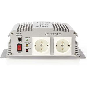 24V naar 230V Gemodificeerde Sinus Spanningsomvormer - 1000W - Zilver