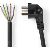 Nedis - Oven Netsnoer - Stroomkabel - Zwart - 1,50 m