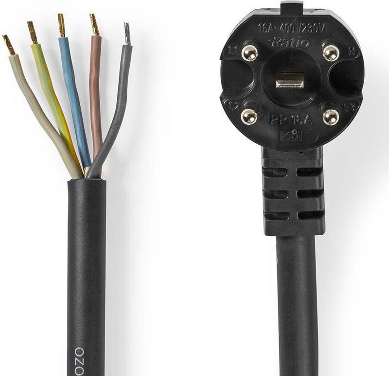 Nedis - Oven Netsnoer - Stroomkabel - Zwart - 1,50 m