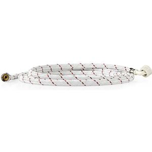 Nedis Nylon Toevoerslang - 1/2'' - 3/4'' - 10 Bar - 90 °C - 4.00 m - Toepassing: Schotel / Wasmachine - Nylon - Rood / Wit