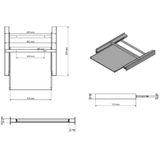 Nedis WASK130WT Stapelkit Universeel Extra Breed Profiel 60 X 60 Cm