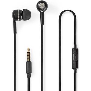 Nedis - Hoofdtelefoon - In-ear - Zwart - Geïntegreerde microfoon - 1,2 m kabel
